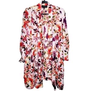 Lane Bryant Pink Floral Cardigan